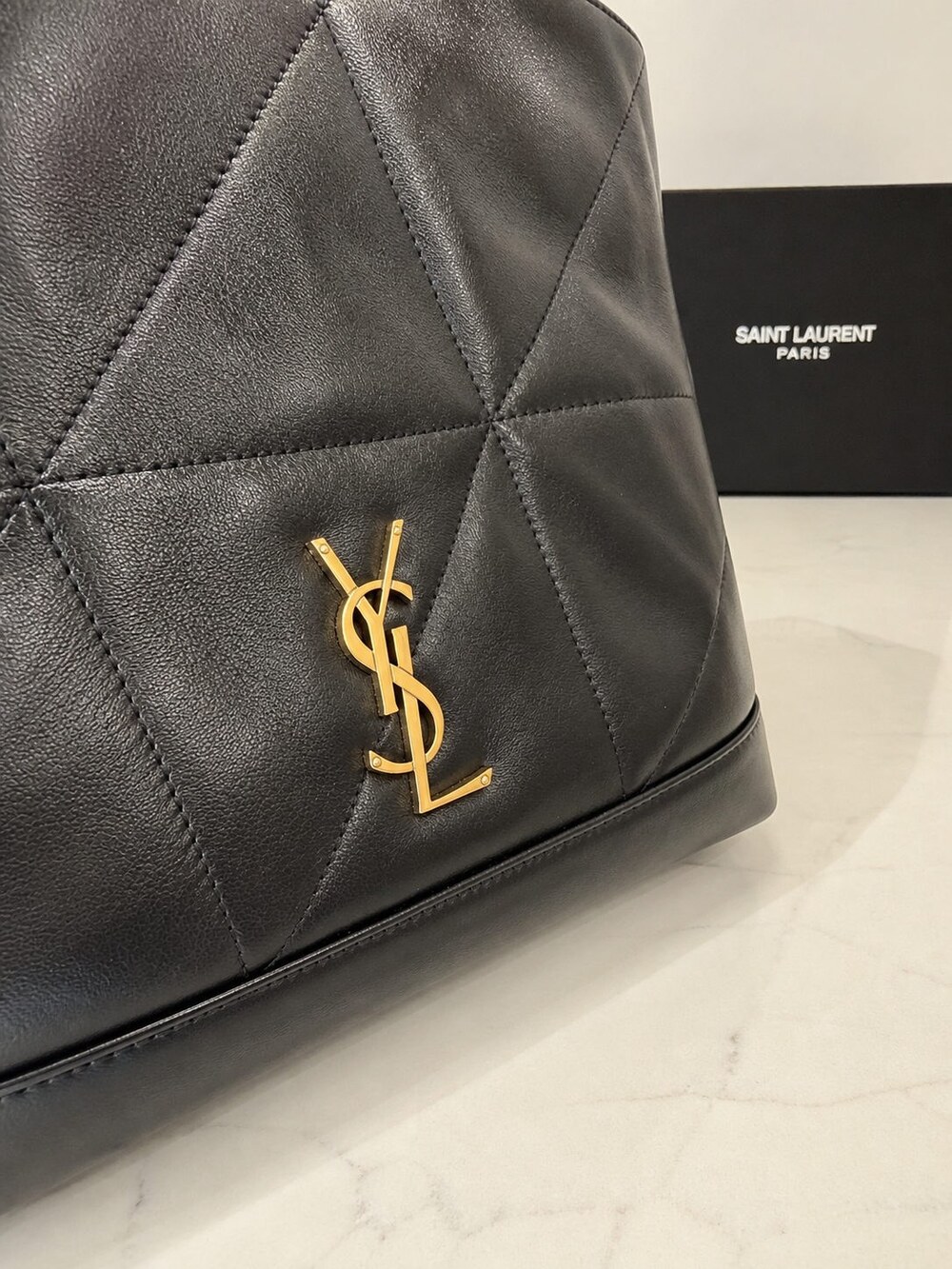 Yves Saint Laurent Jamie Medium Black Quilted Lambskin Tote Bag - Picture 4 of 9